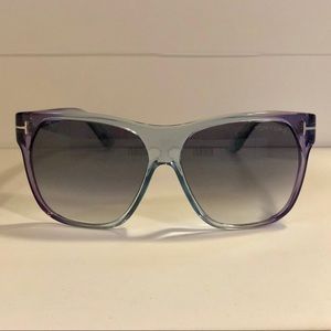 Tom Ford Square Clear Acetate Frame Sunglasses